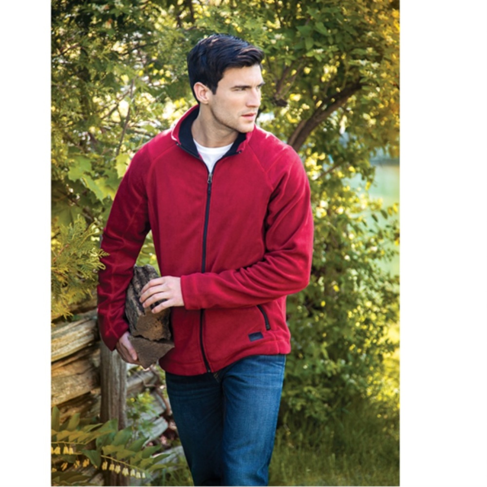 Roots 73 Men's Deerlake Dark Red Microfleece Jacket XL NWT